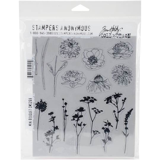 Stampers Anonymous Tim Holtz&#xAE; Mini Bouquet Cling Stamps